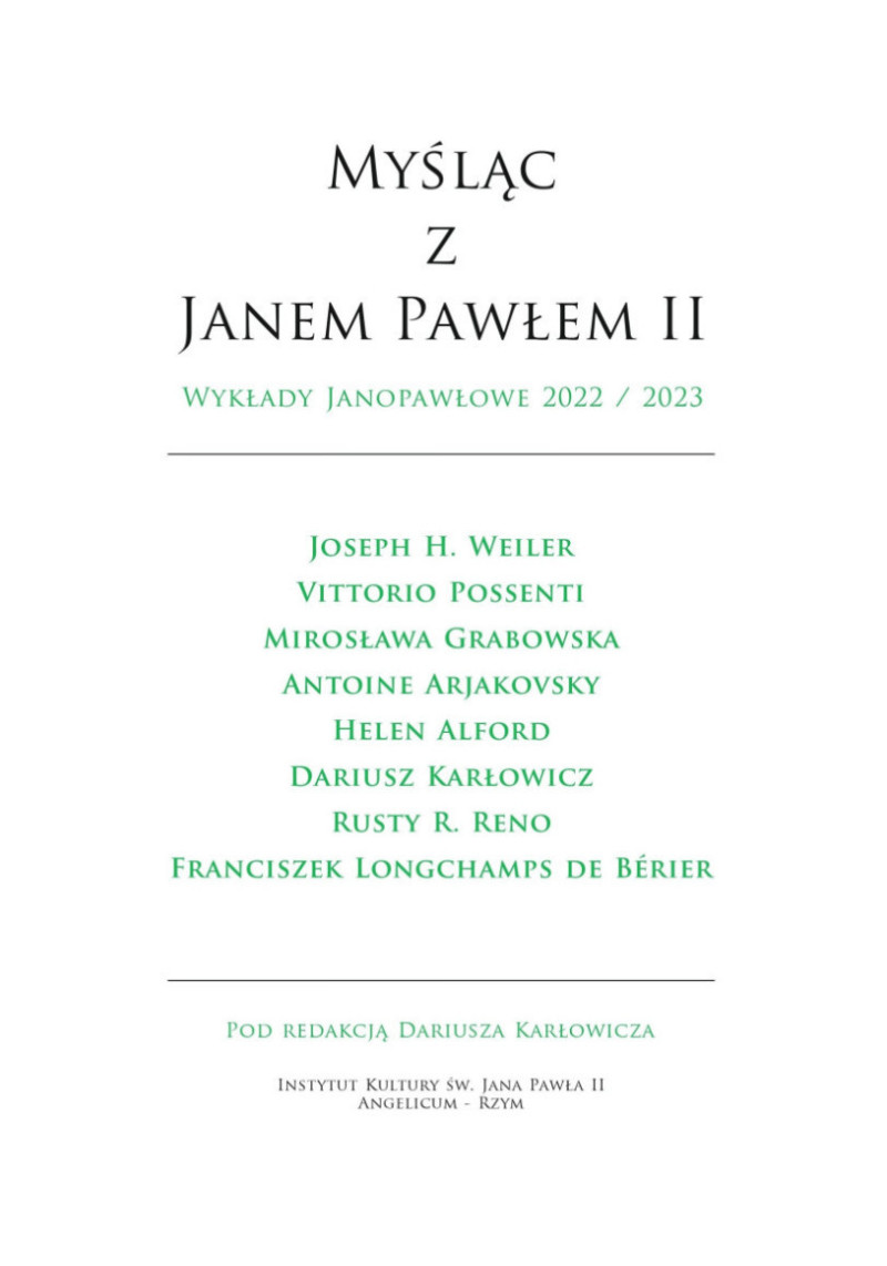 Dariusz Karłowicz (red.) Myśląc z Janem Pawłem II